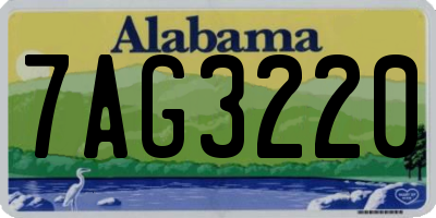 AL license plate 7AG3220