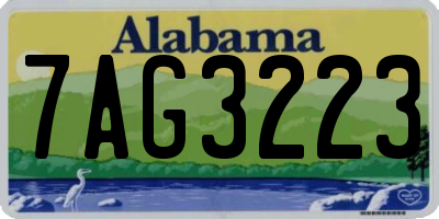 AL license plate 7AG3223