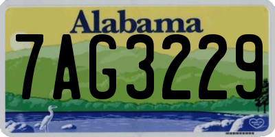 AL license plate 7AG3229