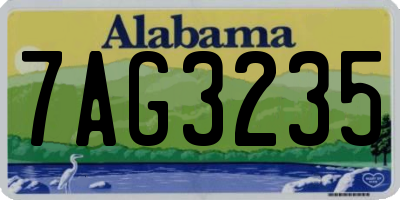 AL license plate 7AG3235