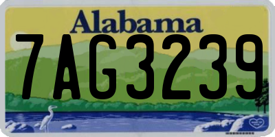 AL license plate 7AG3239