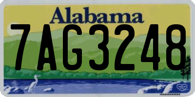AL license plate 7AG3248