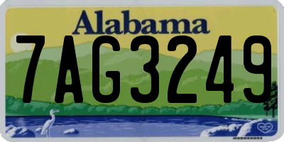 AL license plate 7AG3249
