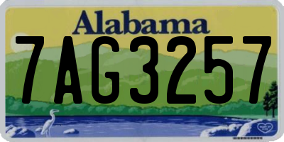 AL license plate 7AG3257