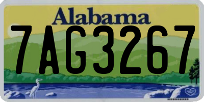 AL license plate 7AG3267