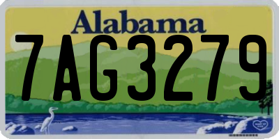 AL license plate 7AG3279