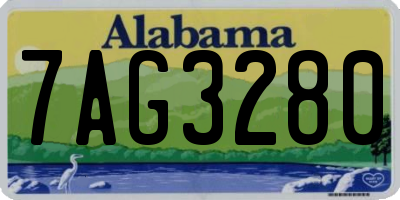 AL license plate 7AG3280