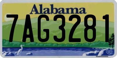 AL license plate 7AG3281