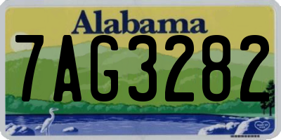 AL license plate 7AG3282