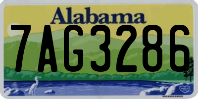 AL license plate 7AG3286