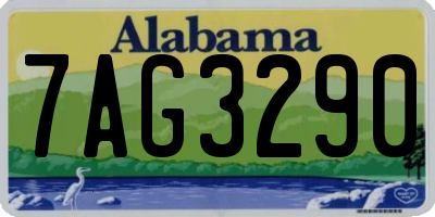 AL license plate 7AG3290