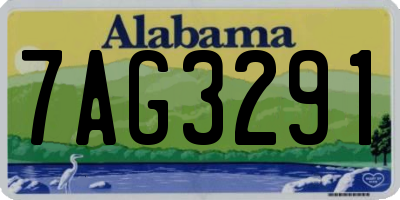 AL license plate 7AG3291