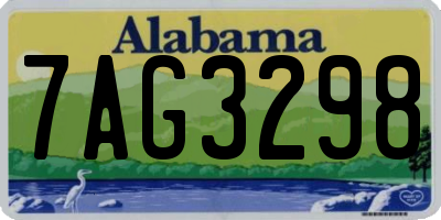 AL license plate 7AG3298