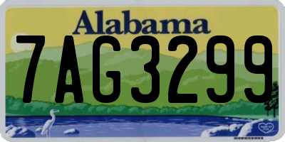 AL license plate 7AG3299
