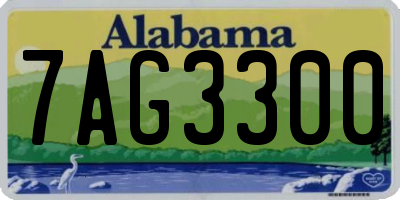 AL license plate 7AG3300