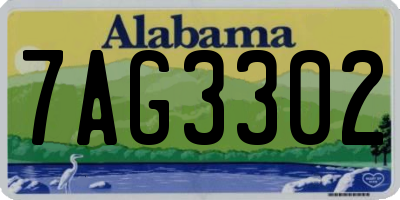 AL license plate 7AG3302
