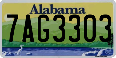 AL license plate 7AG3303
