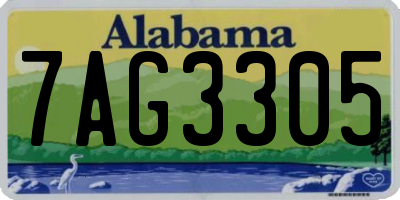 AL license plate 7AG3305