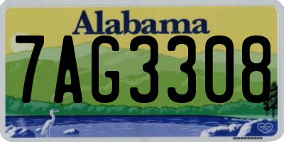 AL license plate 7AG3308