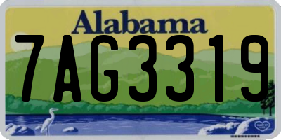 AL license plate 7AG3319