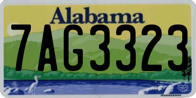 AL license plate 7AG3323