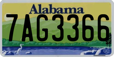 AL license plate 7AG3366