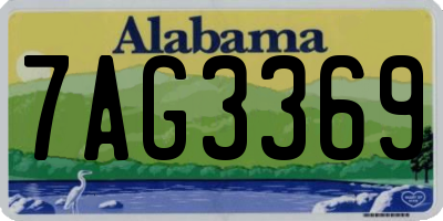 AL license plate 7AG3369