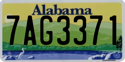 AL license plate 7AG3371