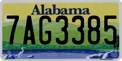 AL license plate 7AG3385
