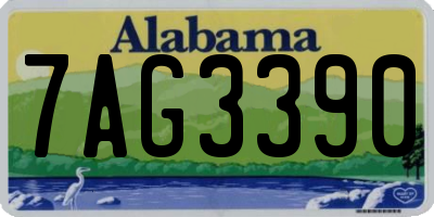 AL license plate 7AG3390