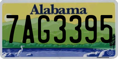 AL license plate 7AG3395