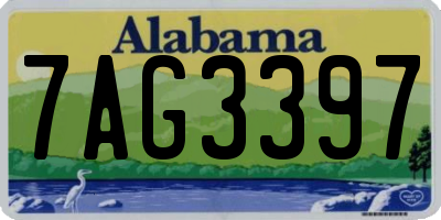 AL license plate 7AG3397