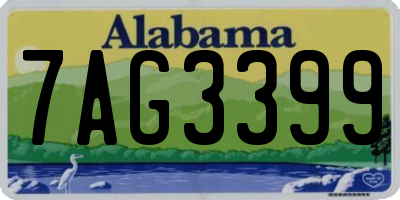 AL license plate 7AG3399