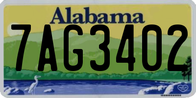 AL license plate 7AG3402