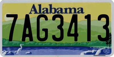 AL license plate 7AG3413