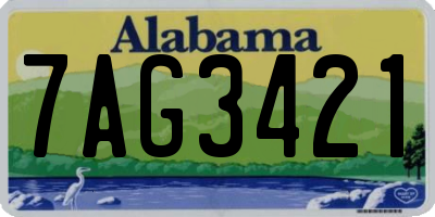 AL license plate 7AG3421