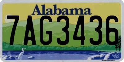 AL license plate 7AG3436