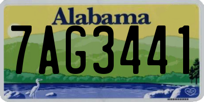 AL license plate 7AG3441