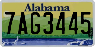 AL license plate 7AG3445