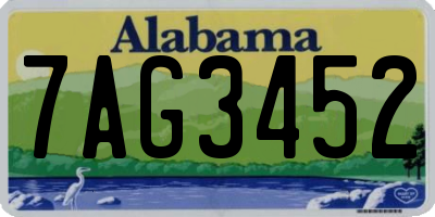 AL license plate 7AG3452