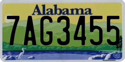 AL license plate 7AG3455