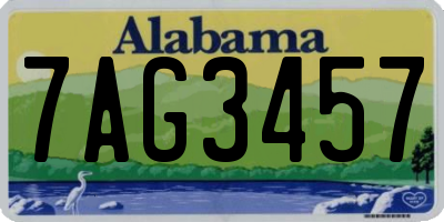 AL license plate 7AG3457