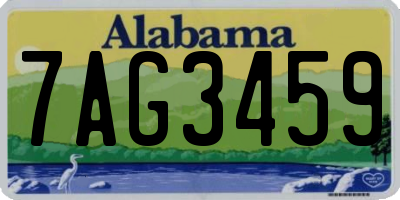 AL license plate 7AG3459