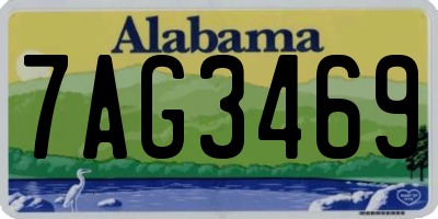 AL license plate 7AG3469