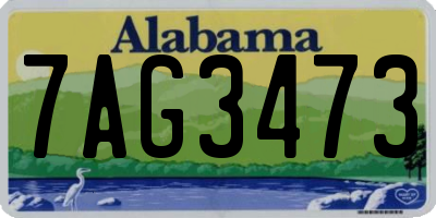 AL license plate 7AG3473
