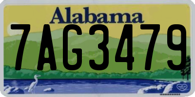AL license plate 7AG3479
