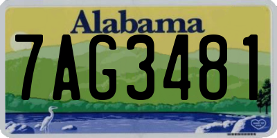 AL license plate 7AG3481