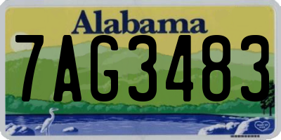 AL license plate 7AG3483