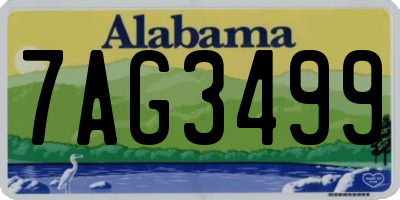 AL license plate 7AG3499
