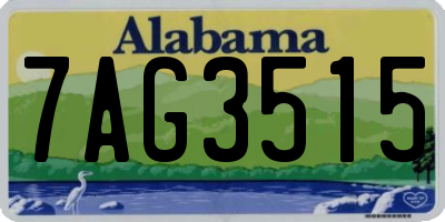 AL license plate 7AG3515